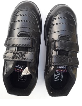 Hix No-Lace Black School Shoes