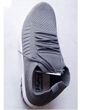 Hylex Grey Canvas Shoes for Women e39